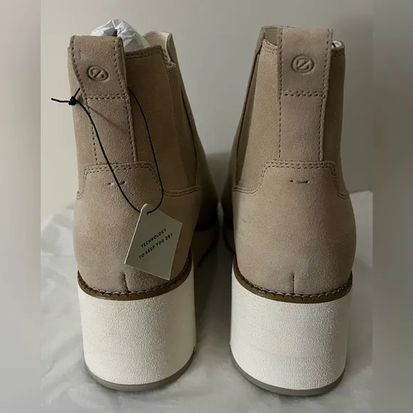 NWT Cole Haan Women’s ZerøGrand City Wedge WP Suede Chelsea Boots; Size 10.5B