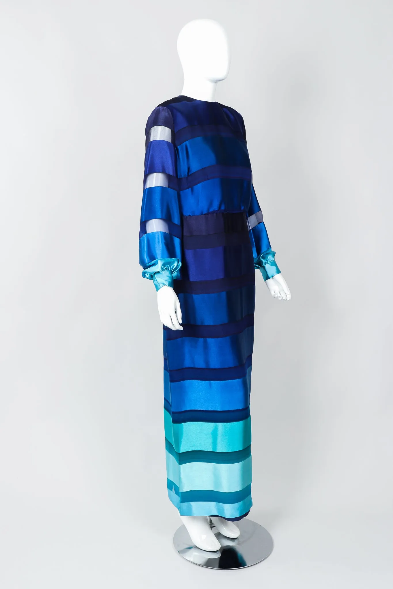 Ombre Silk Stripe Dress