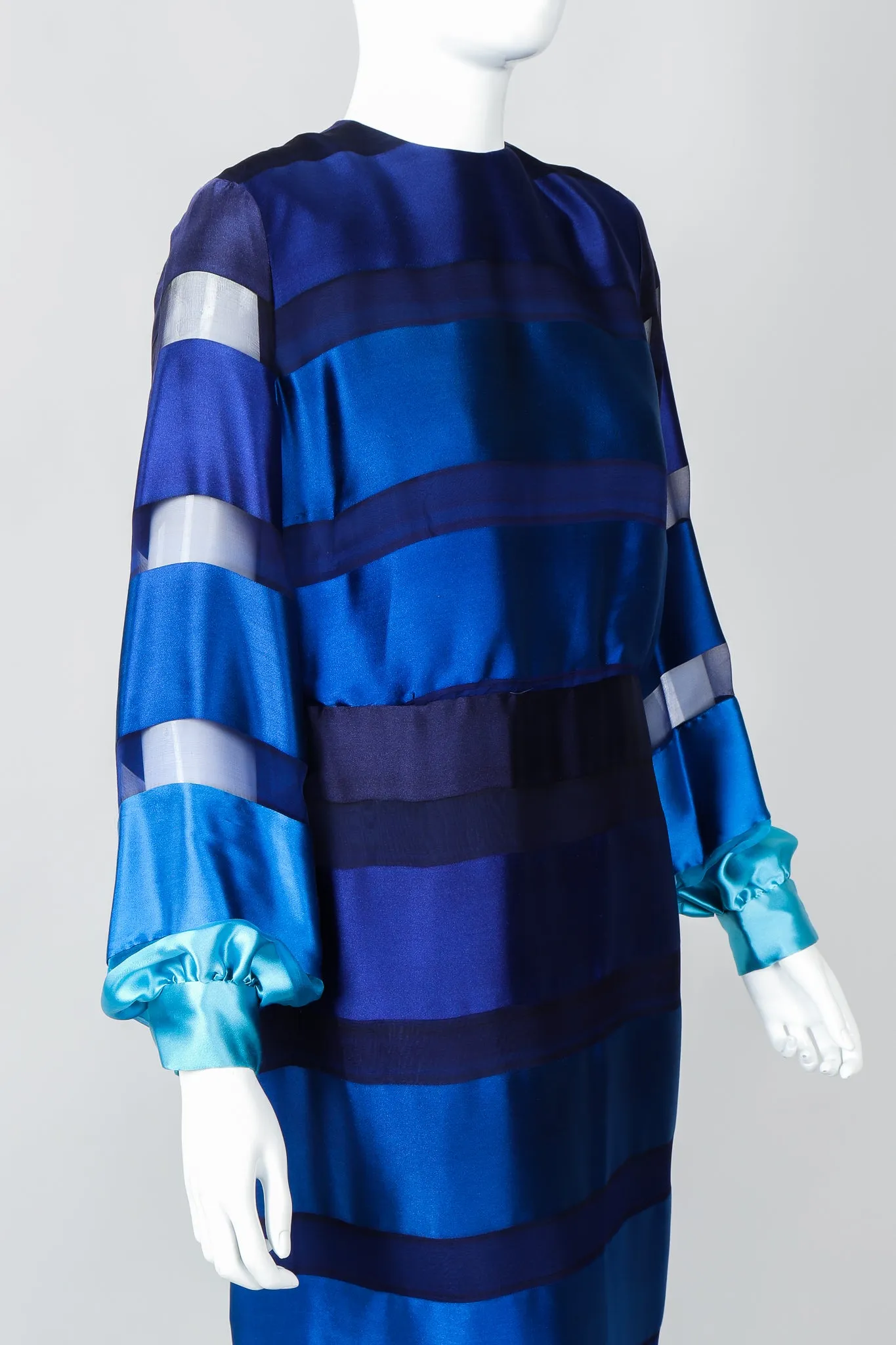 Ombre Silk Stripe Dress