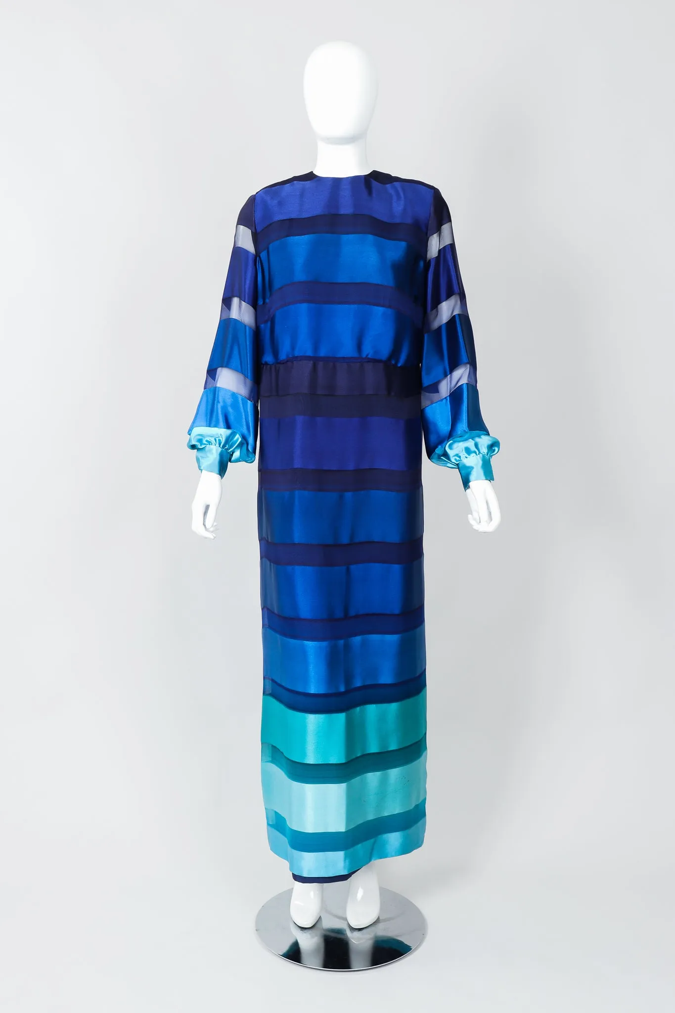 Ombre Silk Stripe Dress