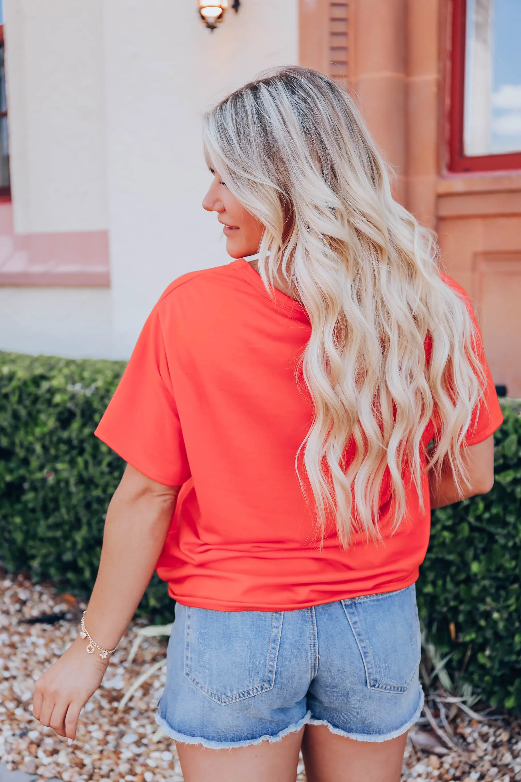 Orange Blossom Key Hole Top