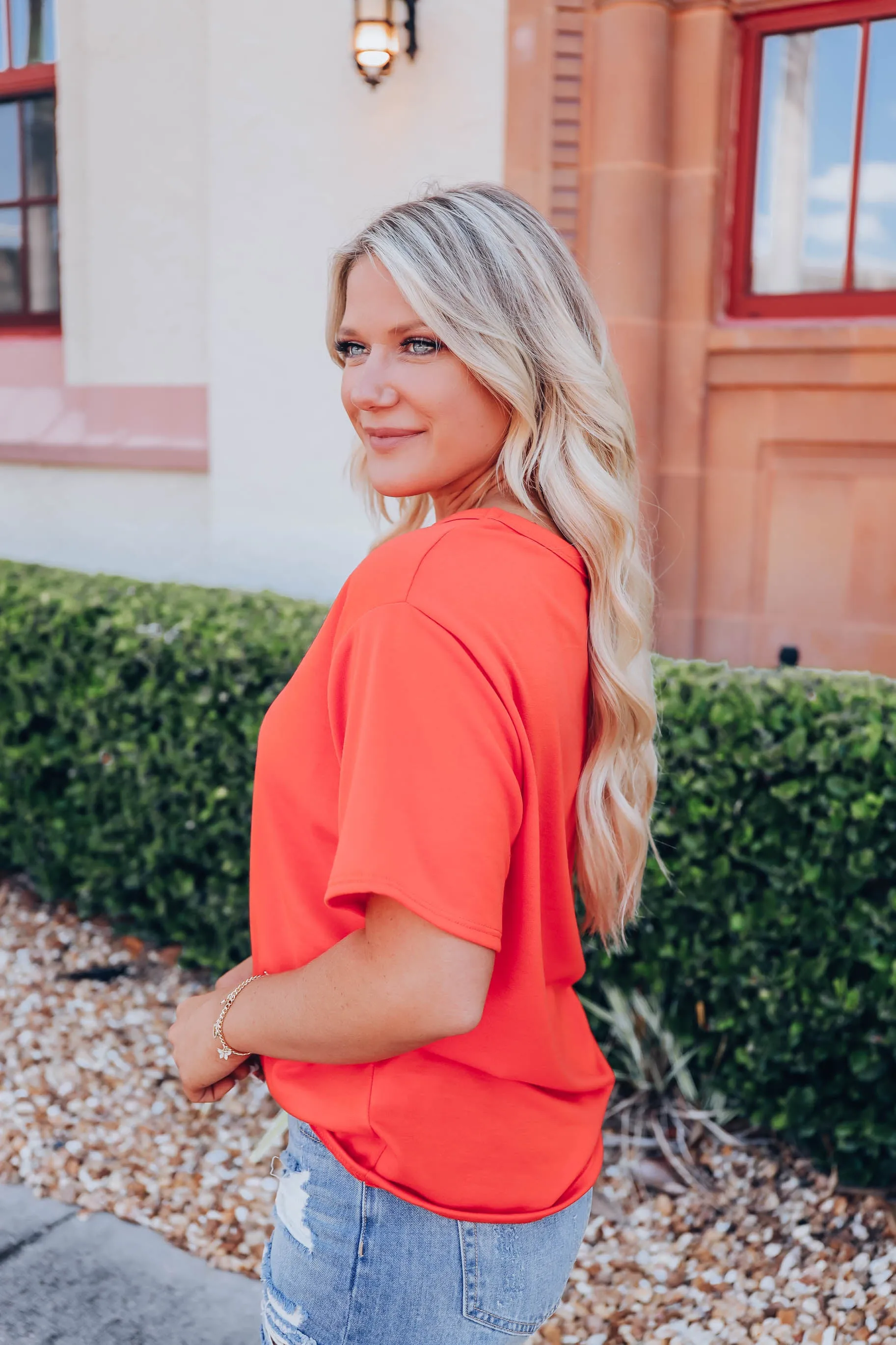 Orange Blossom Key Hole Top