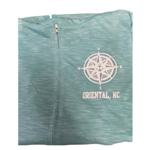 Oriental Compass Slub Zipper Hoodie