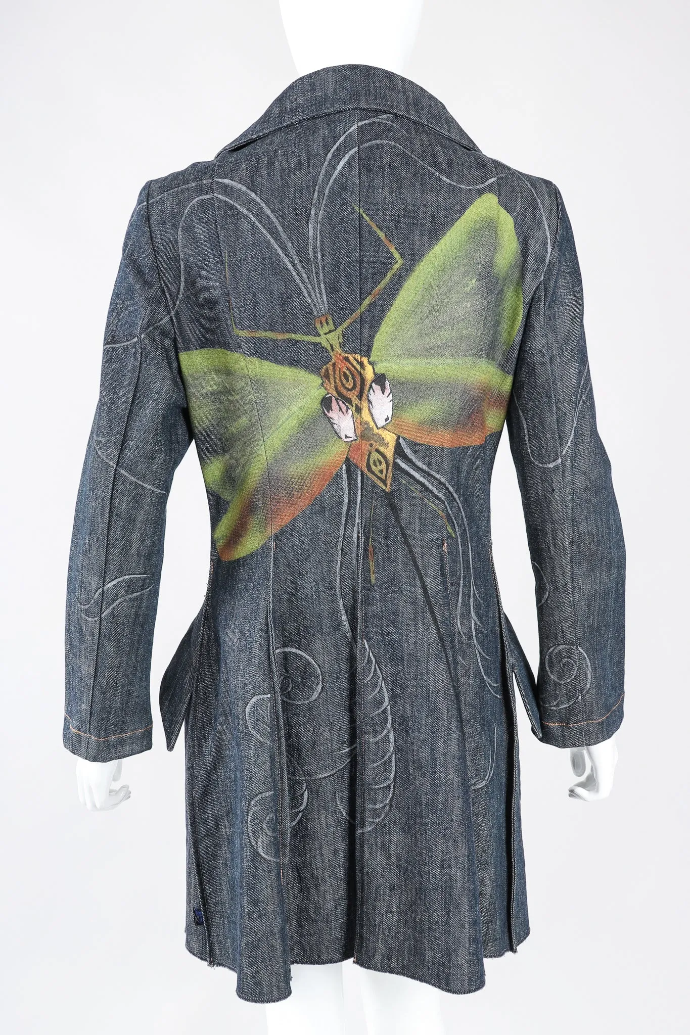 Painted Denim Princess Coat