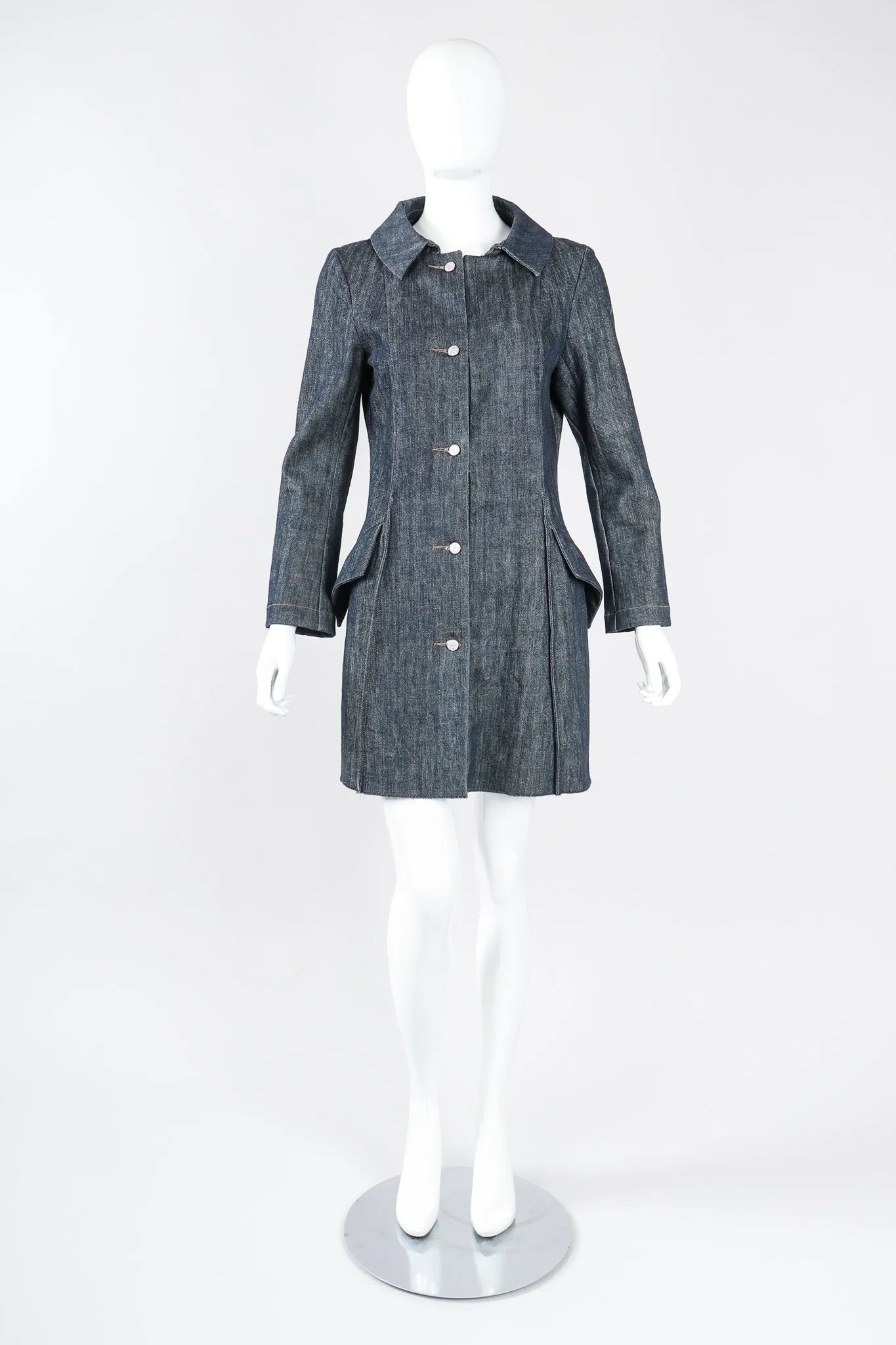 Painted Denim Princess Coat