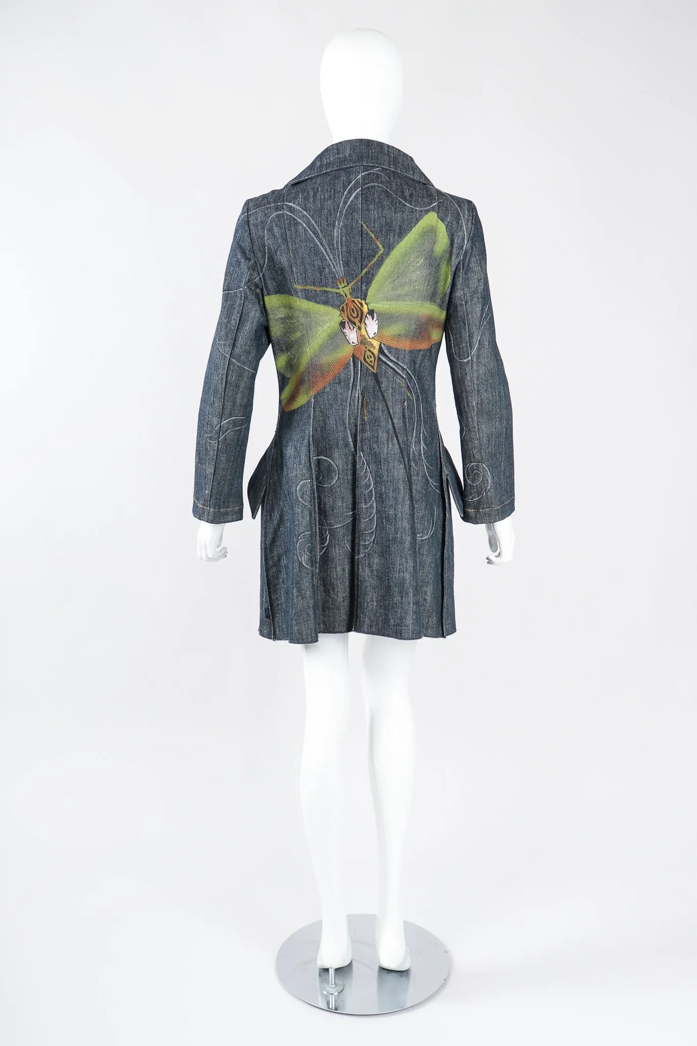 Painted Denim Princess Coat