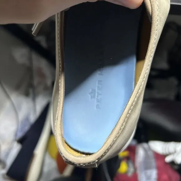 Peter Millar Summer Sneakers Tan MS19F07 Nubuck Shoes Made in Brazil Size 10