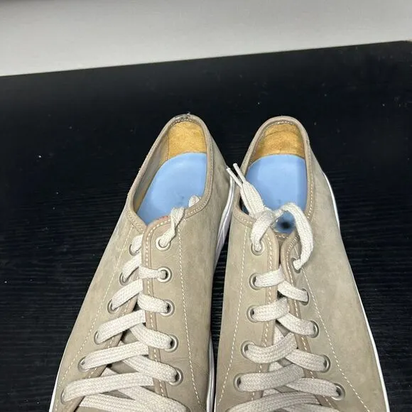 Peter Millar Summer Sneakers Tan MS19F07 Nubuck Shoes Made in Brazil Size 10