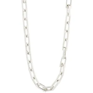 Pilgrim Stay Silver Chunky Oval Rectangle Link Necklace