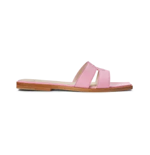Pink Nappa Strap Slides