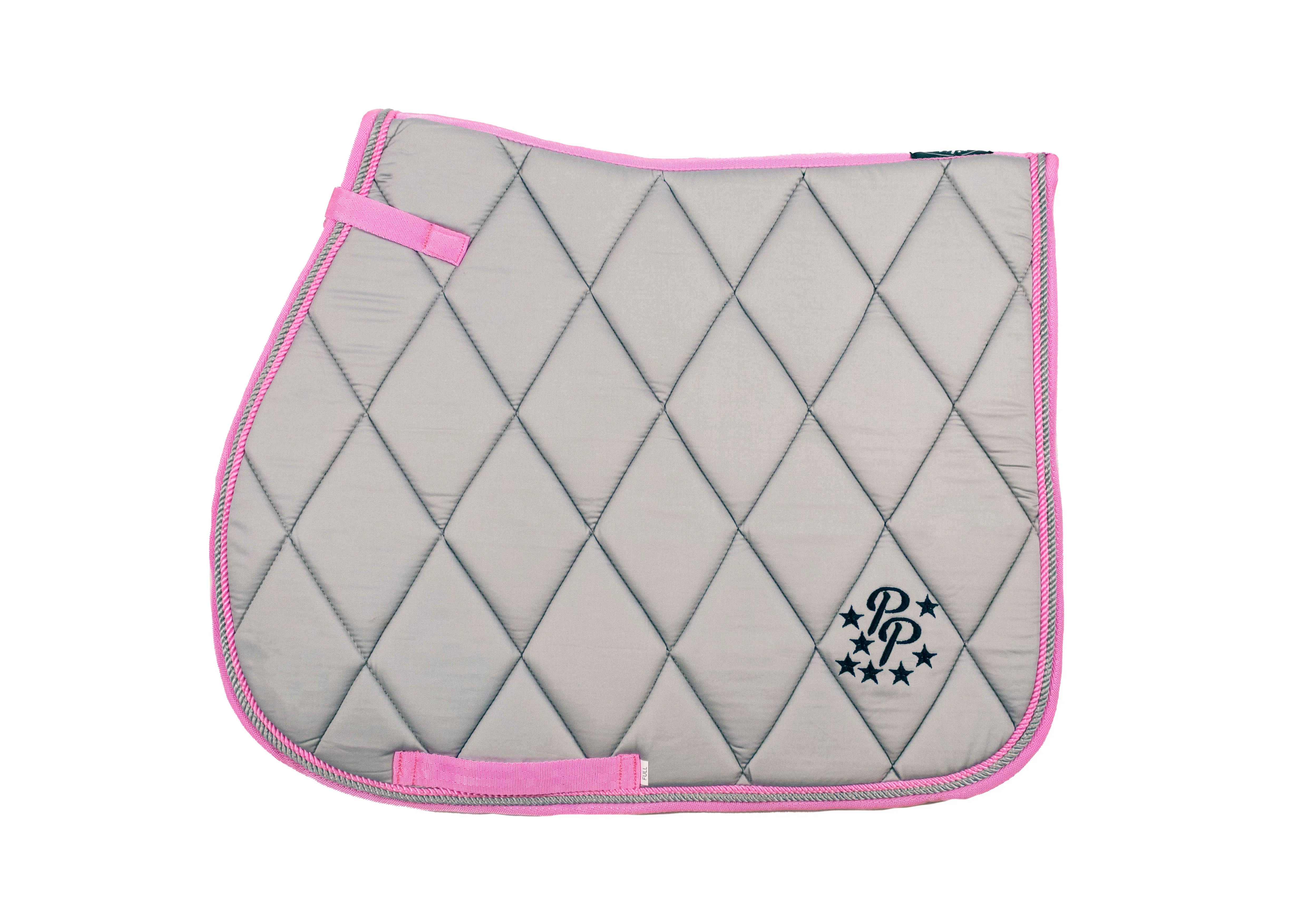 Pink/Grey Saddle Pads - Jump, GP, and Dressage cuts