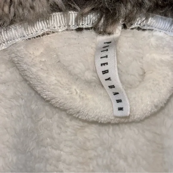 Pottery Barn Ombre Faux Fur Hooded Robe Luxurious Comfortable Soft Medium