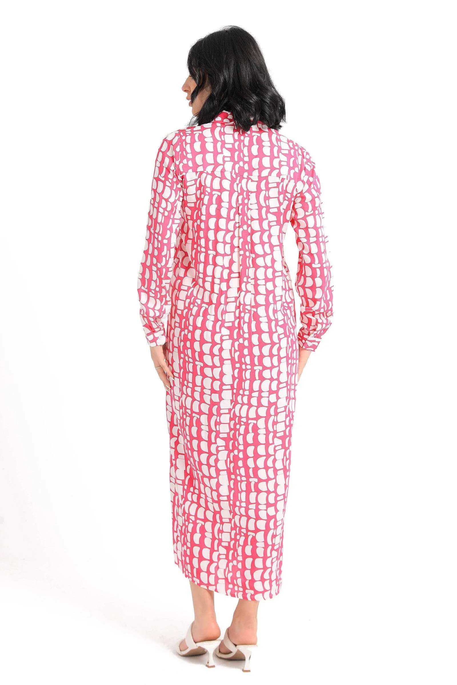 Printed Pattern Shirt Dress
