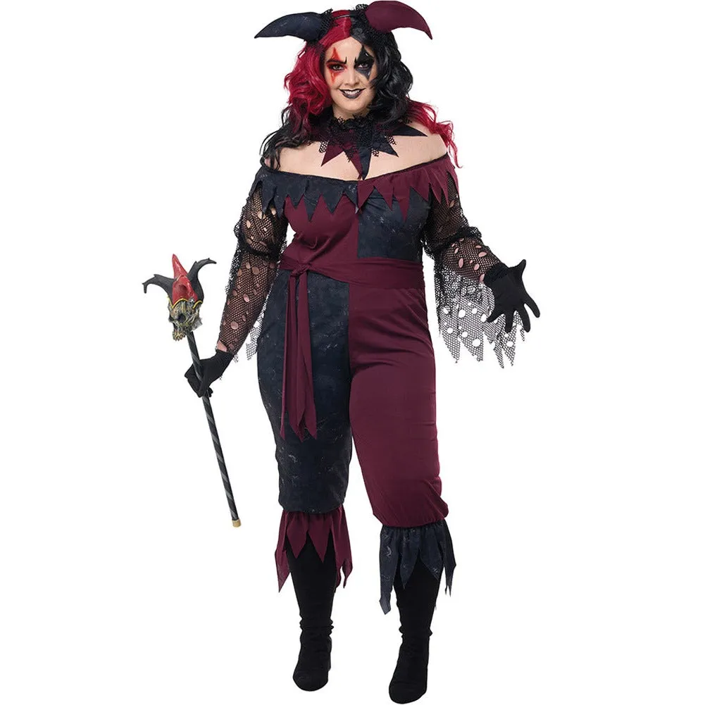 Psycho Jester Plus Size Women Costume