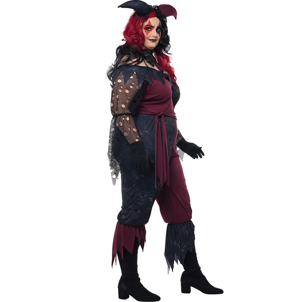 Psycho Jester Plus Size Women Costume