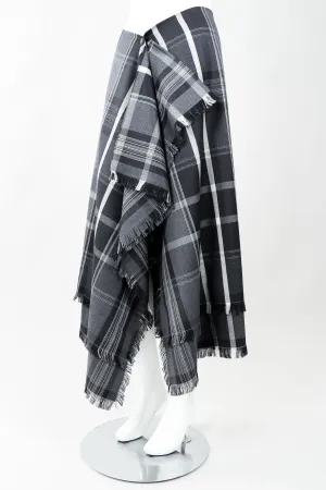 Punk Plaid Flannel Wrap Skirt