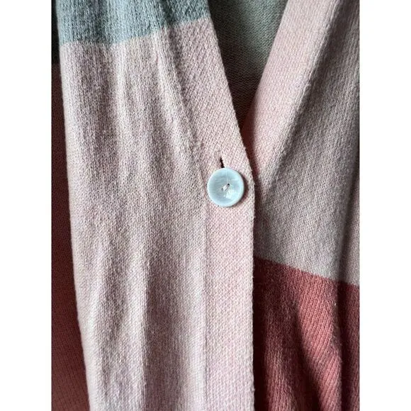 Pure jill Women's Cardigan long sleeve cotton comfortable  front pockets Size XL