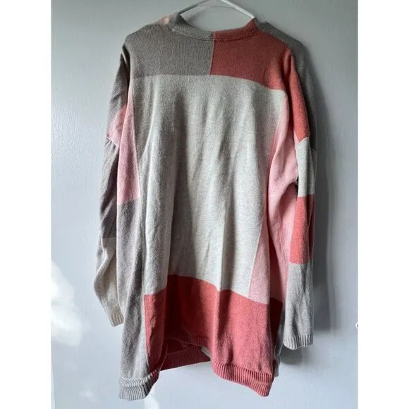 Pure jill Women's Cardigan long sleeve cotton comfortable  front pockets Size XL