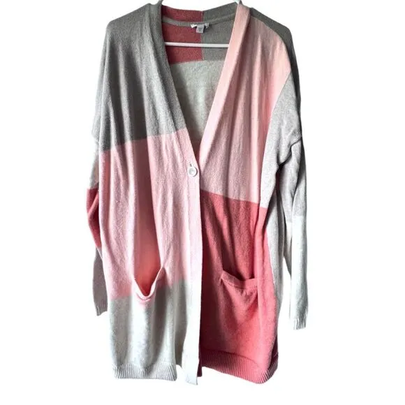 Pure jill Women's Cardigan long sleeve cotton comfortable  front pockets Size XL