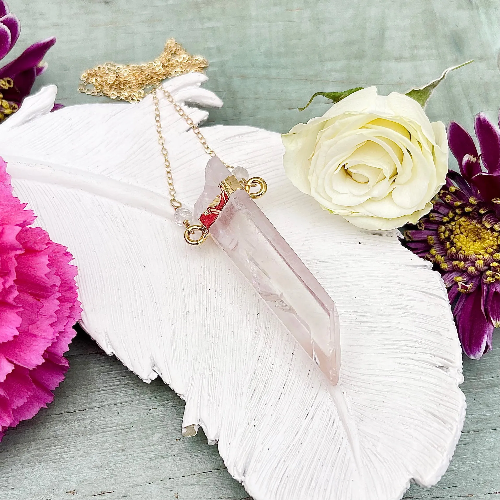 Quartz Crystal Pendant Necklace