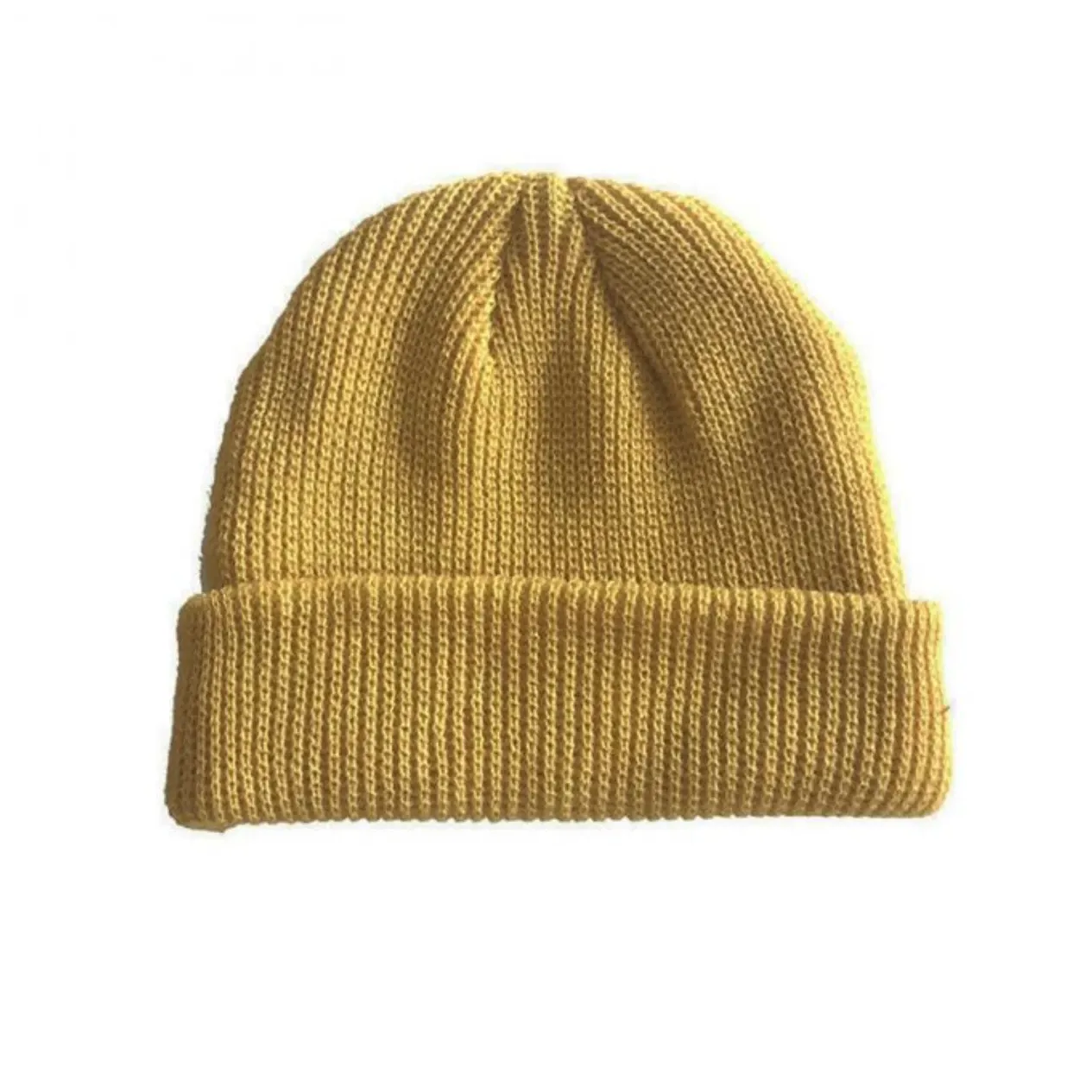 "CAPCUFF" Bonnet tricoté Streetwear Jaune - URB1™