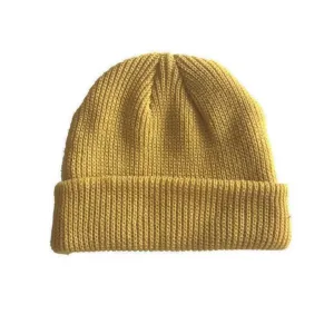 "CAPCUFF" Bonnet tricoté Streetwear Jaune - URB1™