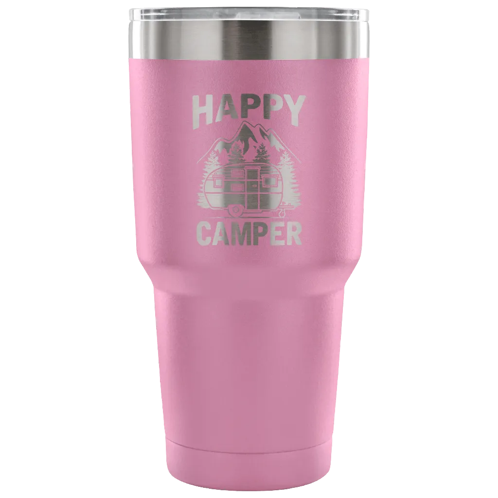 "Happy Camper" Stainless Steel Tumbler