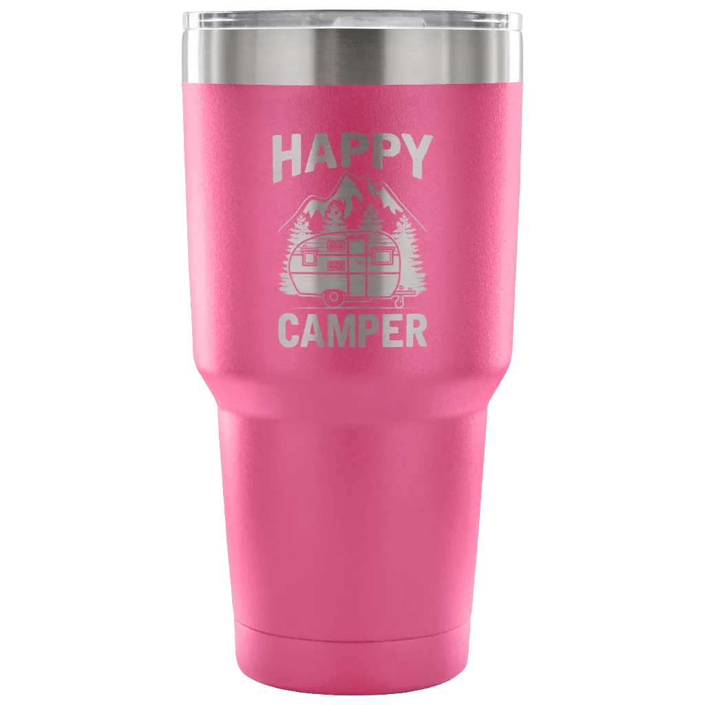 "Happy Camper" Stainless Steel Tumbler