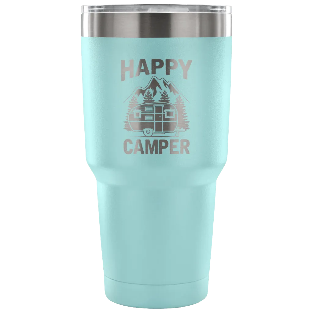 "Happy Camper" Stainless Steel Tumbler