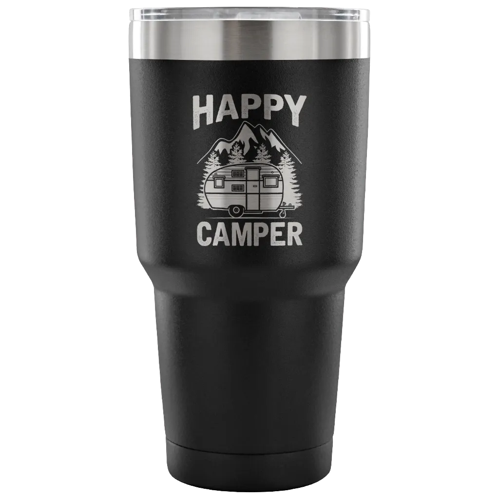 "Happy Camper" Stainless Steel Tumbler