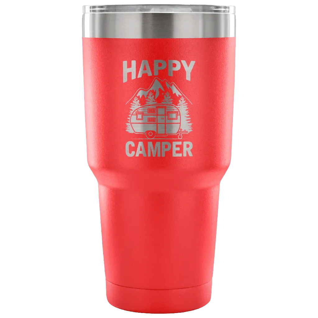 "Happy Camper" Stainless Steel Tumbler