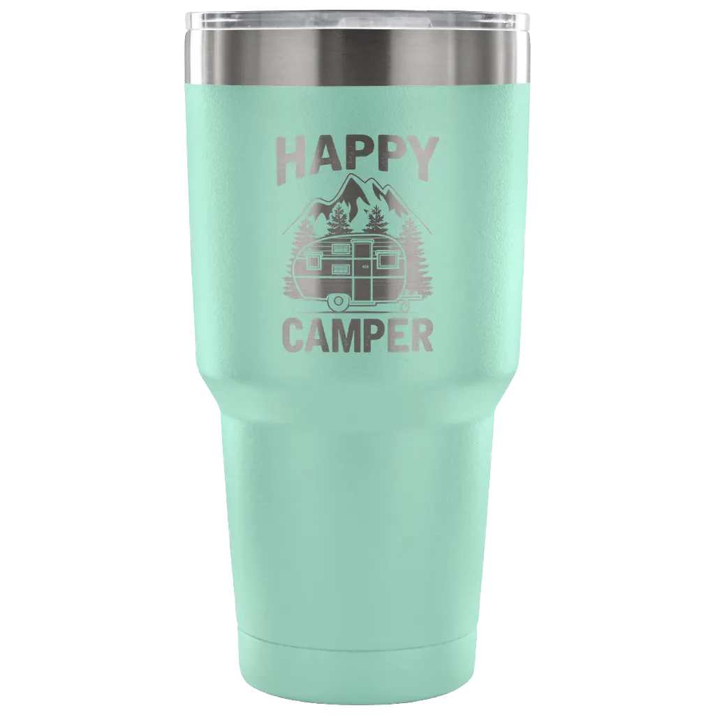 "Happy Camper" Stainless Steel Tumbler