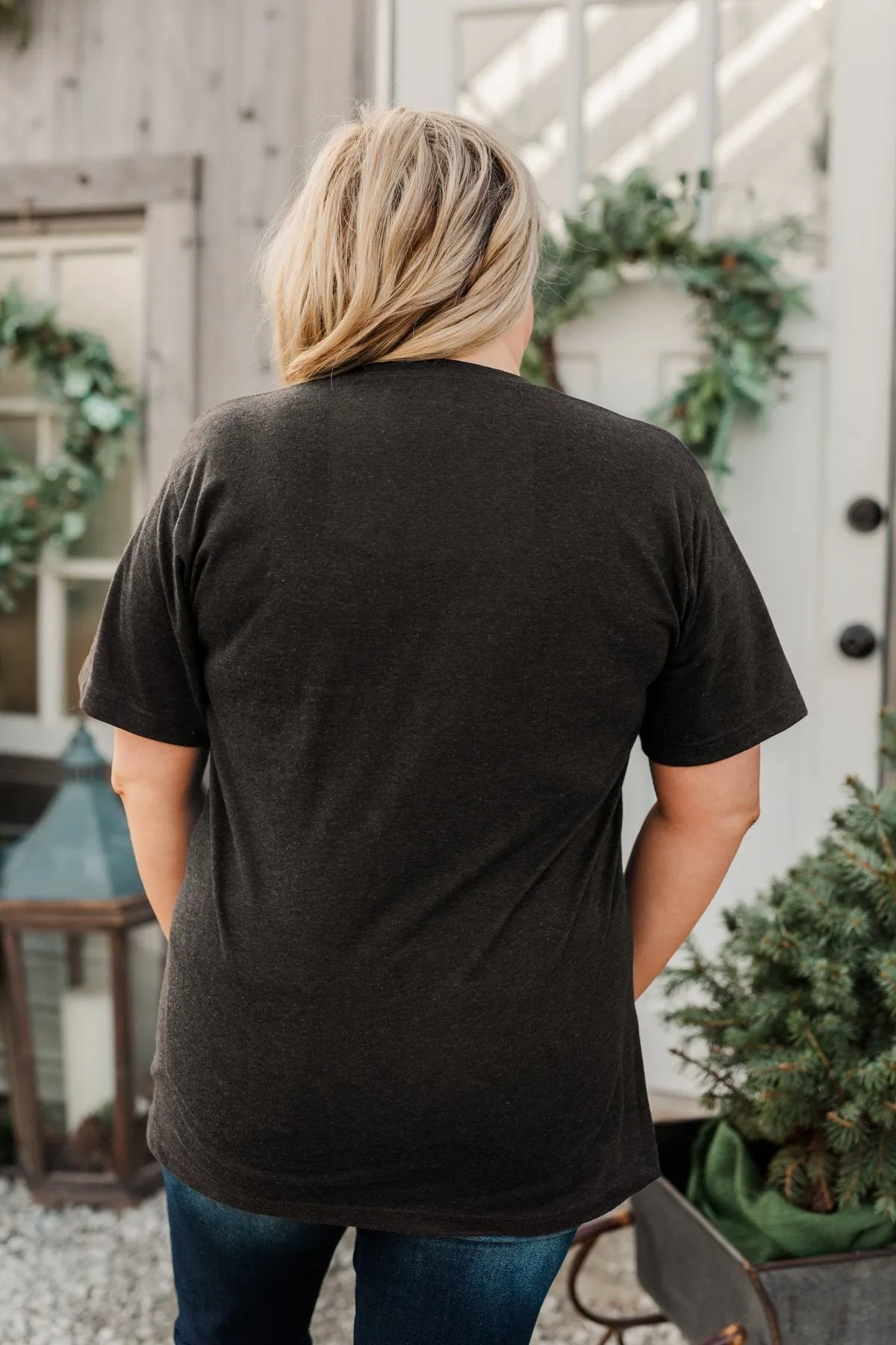 "Me & Grandpa We Believe" Graphic Tee- Charcoal
