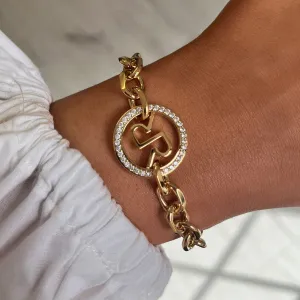 Rebecca Icon Gold Chunky Link Bracelet
