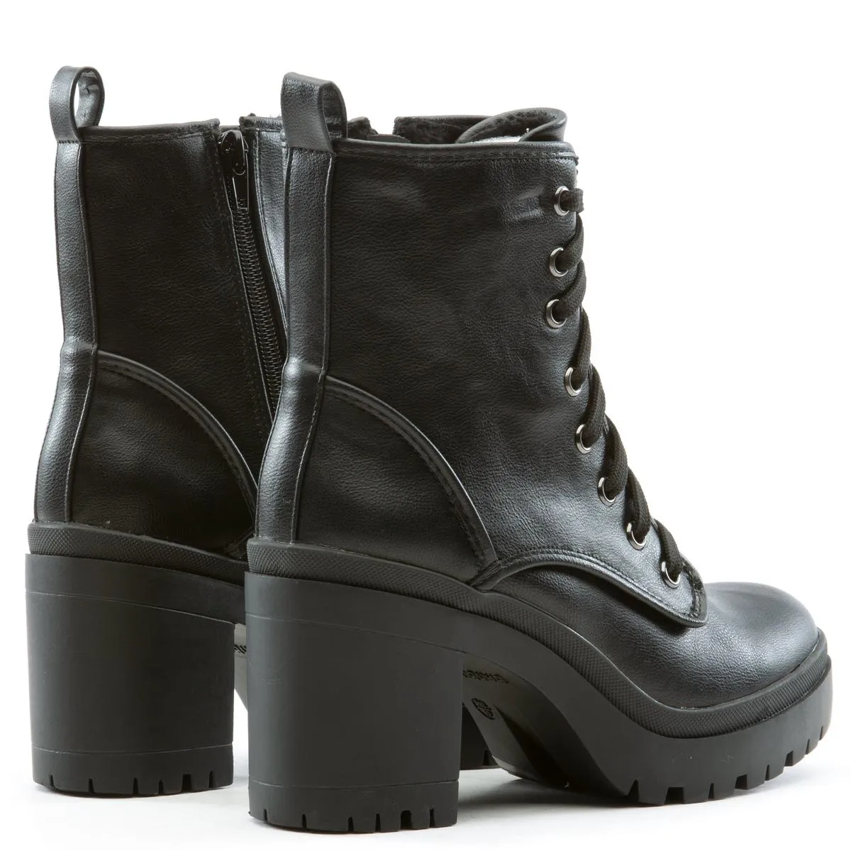 Regal-13 Chunky Lace Up Heel Bootie