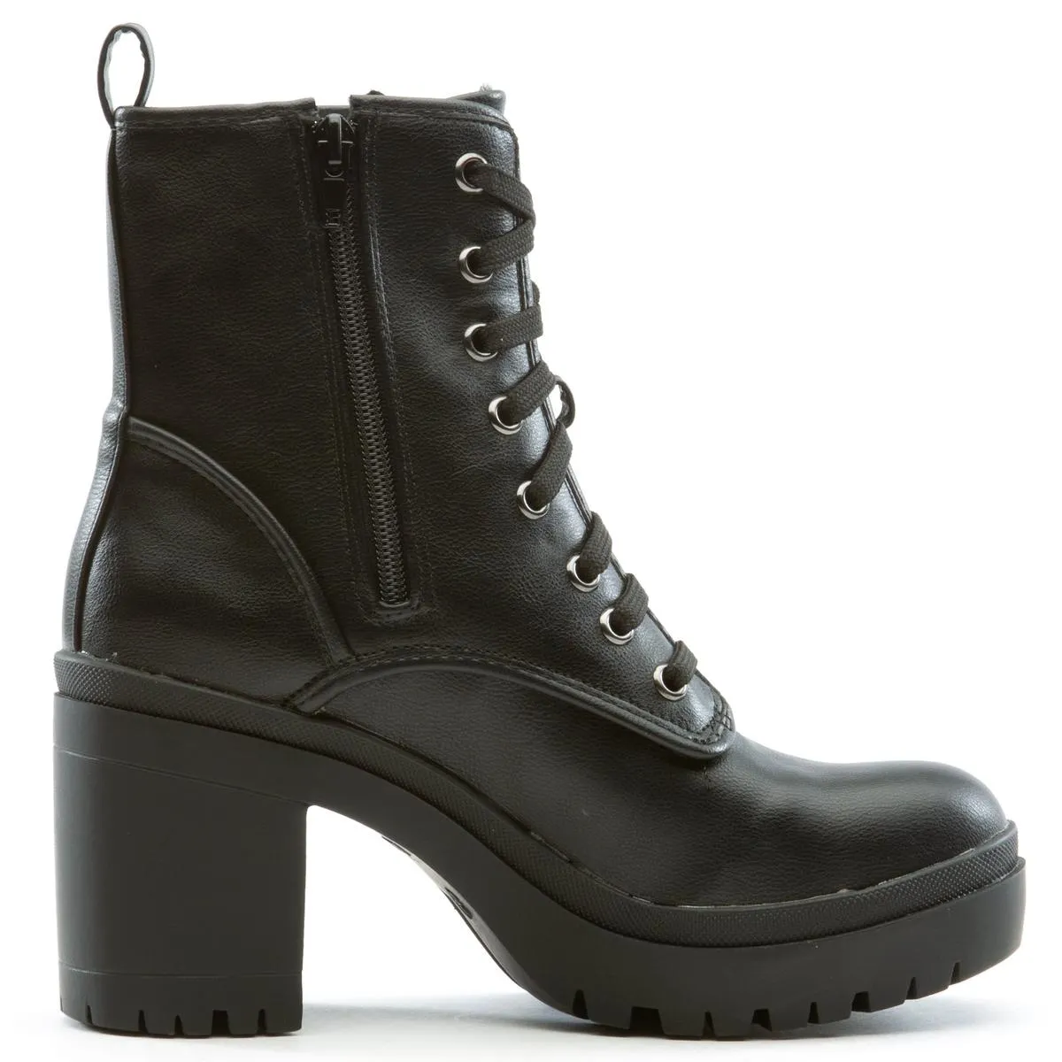 Regal-13 Chunky Lace Up Heel Bootie