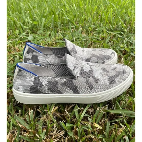Rothy’s The Kids Sneaker Slip On Grey Camo Size 3