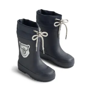 Rubber Boot Thermo Solid navy bear