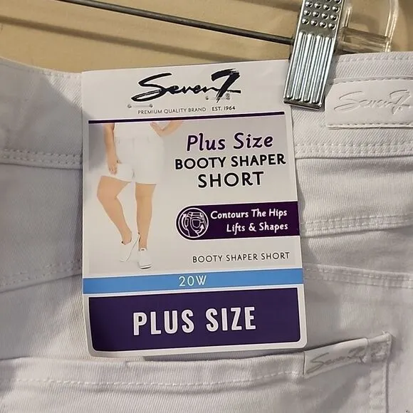 Seven7 white shorts boots shaper NWT