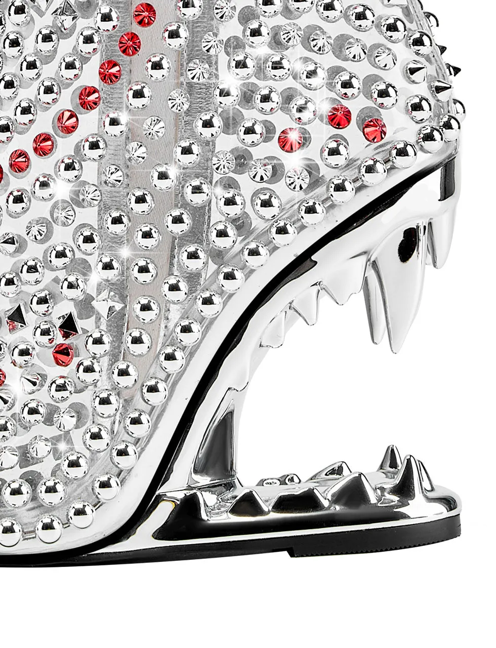 Silver High Heel Pointed Toes Luxury Bling Rhinestone Boots Shoes