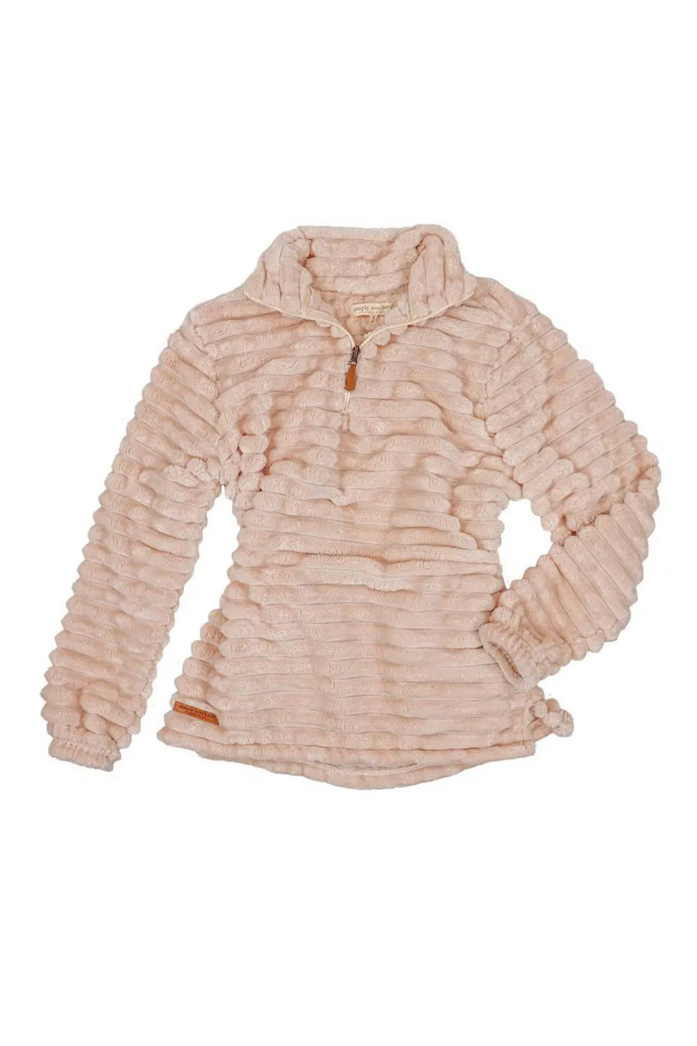 Simply Southern Luxe Quarter Zip Pullover for Women in Tan Snow | PP-0224-PULL-LUXE-SNOW