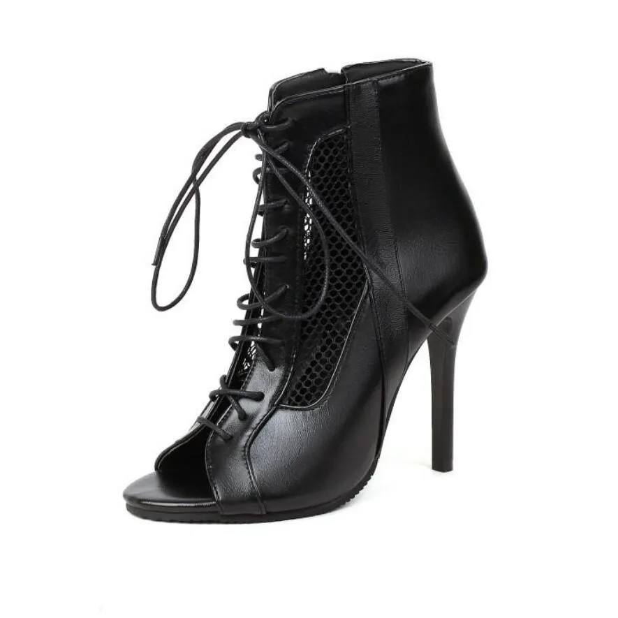 Small Size Peep High Heel Boots GS152