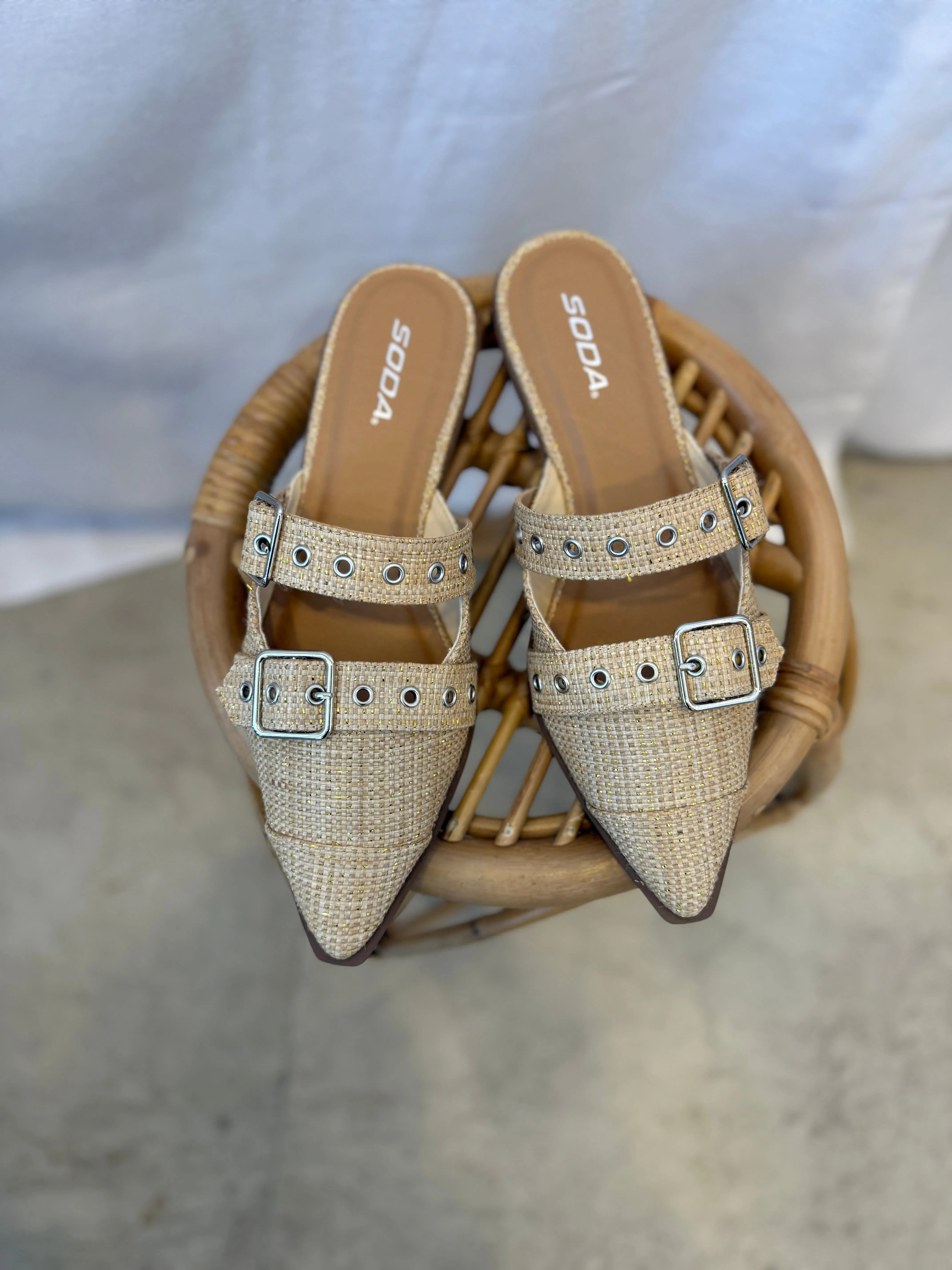 Soda Usual Raffia Mule