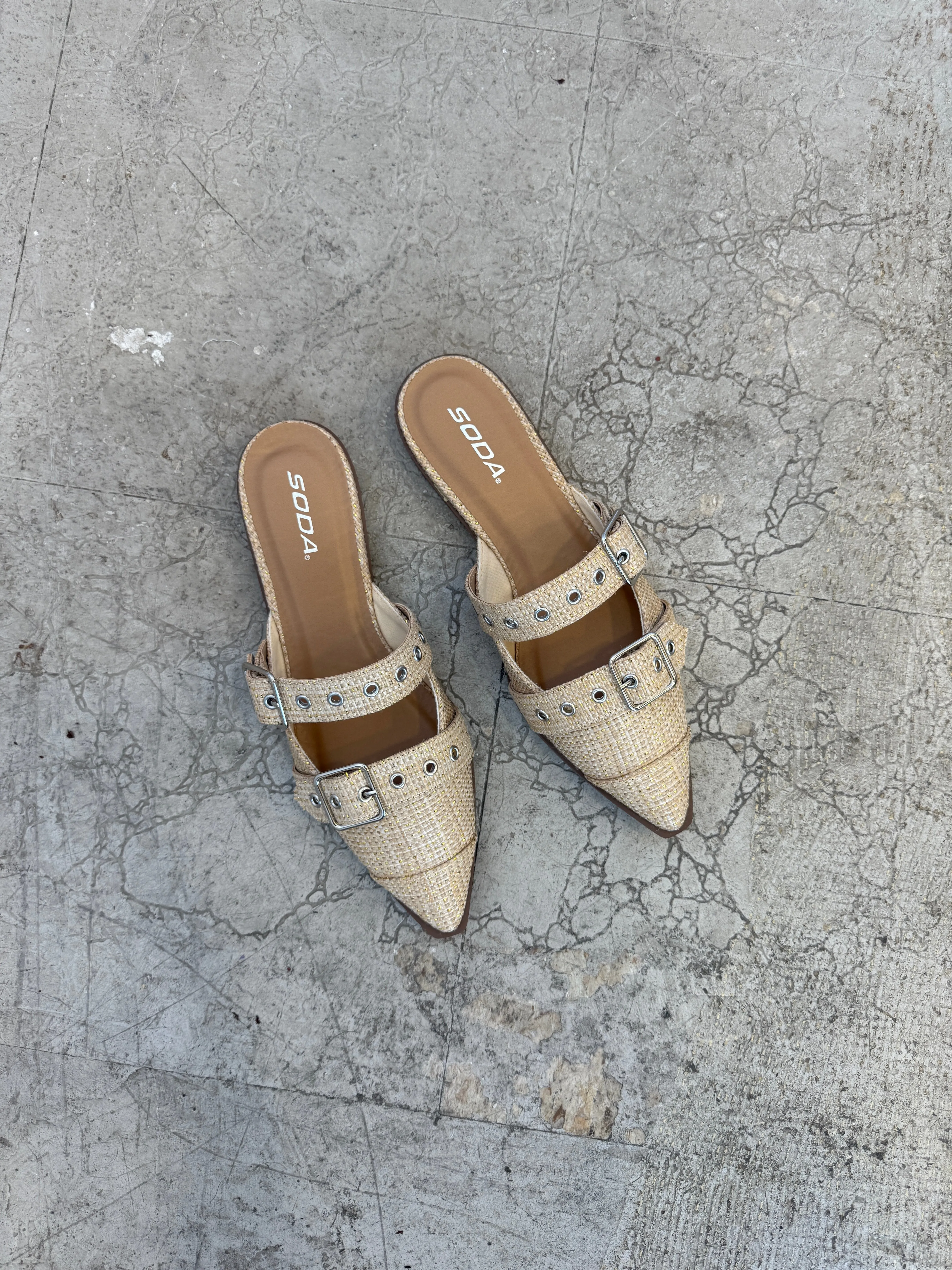 Soda Usual Raffia Mule