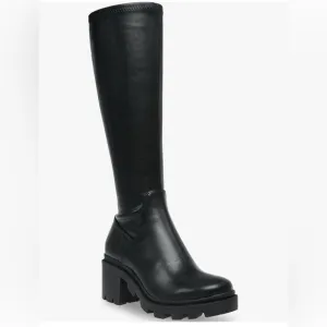 Steve Madden Black Women's Fashion Boots Vegan Leather Size 9