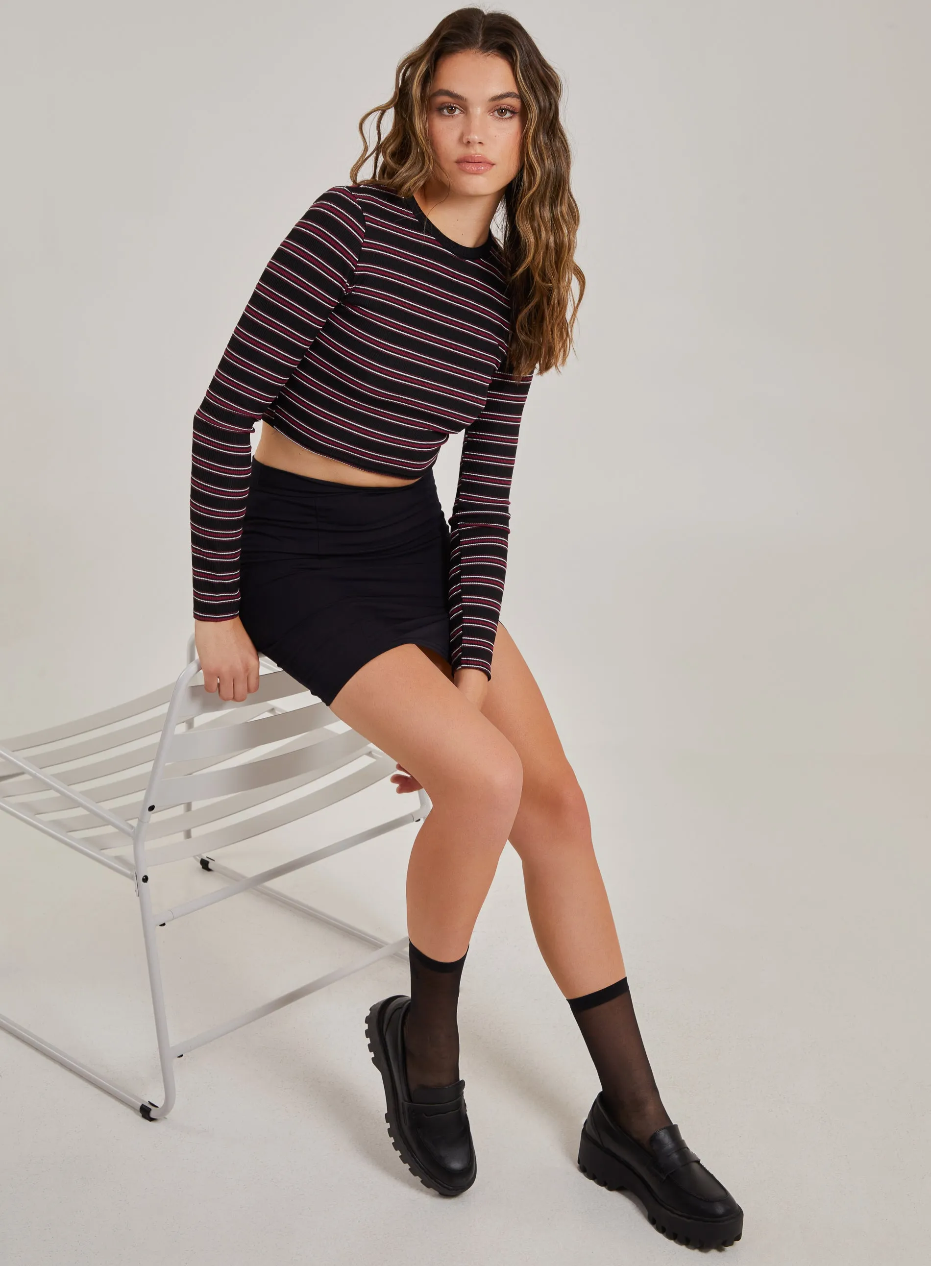 Striped Long Sleeve Top