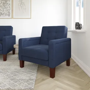 Super Comfortable Blue Velvet Ridenhour Armchair by Wrought Studio! Retails $556 