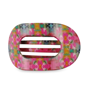 TELETIES | Large Flat Round Hair Clip {Fuchsia Dreams}