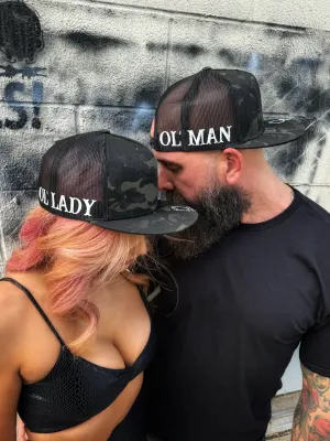 THE OUTLAW DUO SIDE STYLE BLACK CAMO HAT