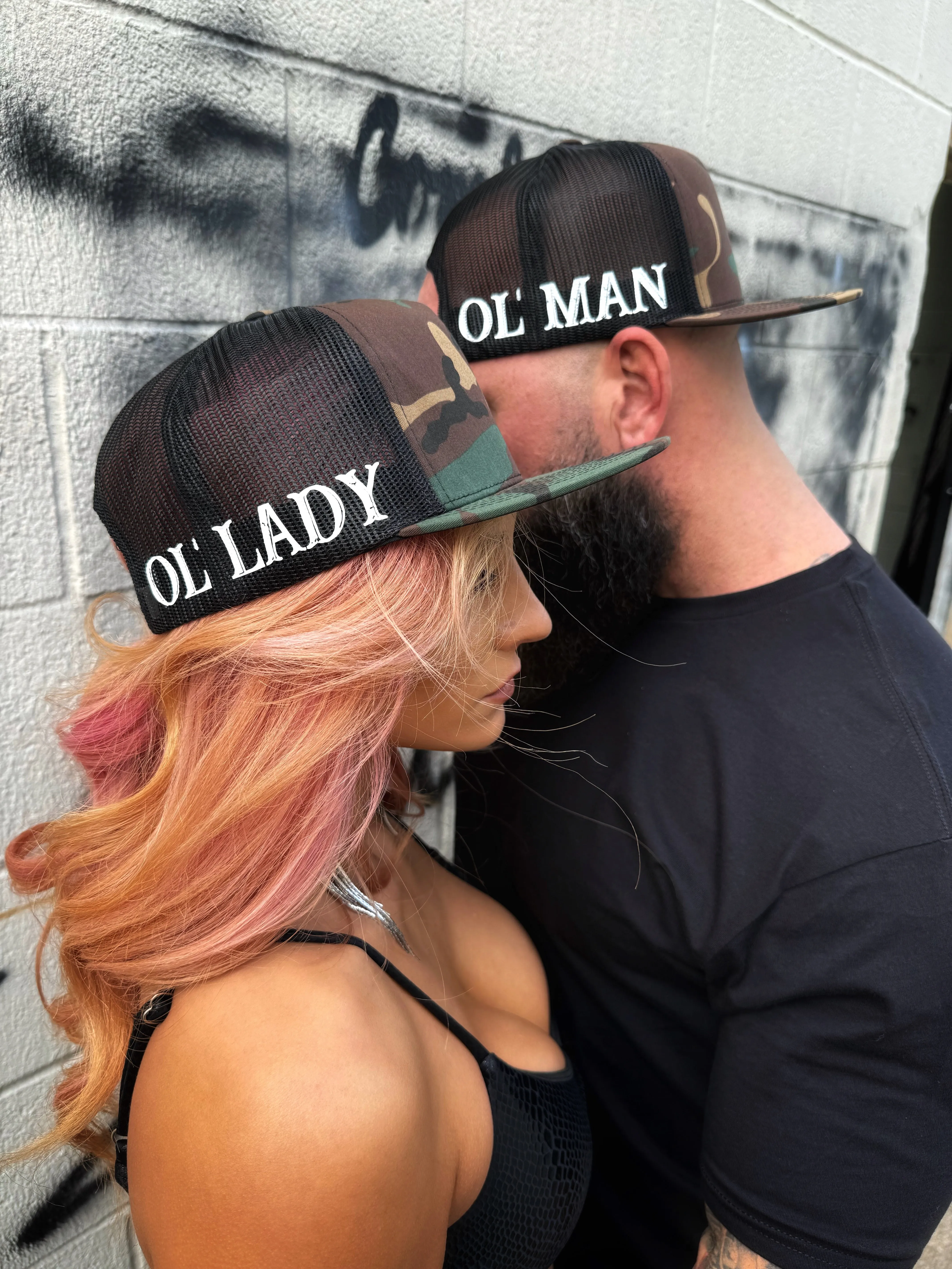 THE OUTLAW DUO SIDE STYLE GREEN CAMO HAT